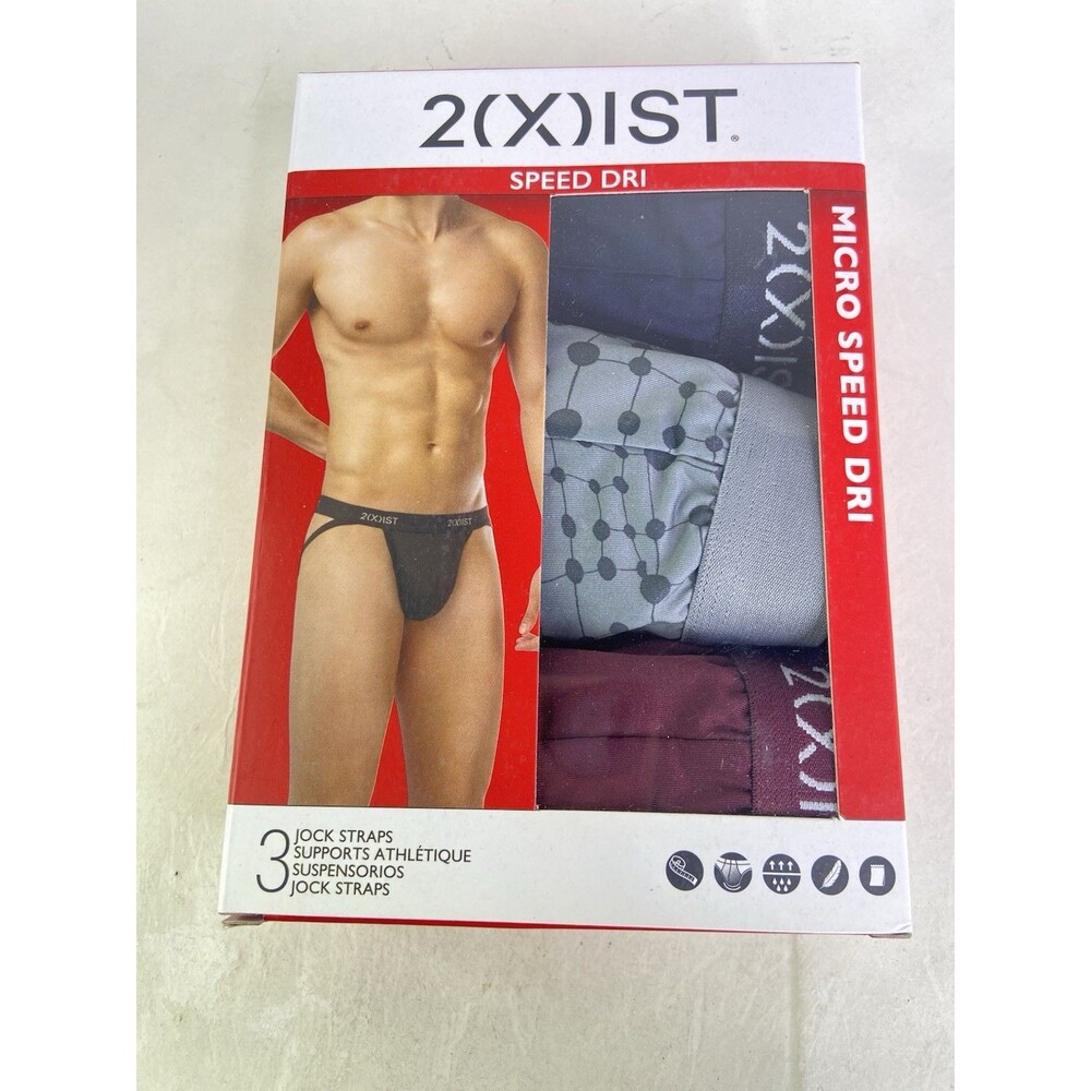 2xist Micro Speed Dri 3 Jock Strap Jockstraps Underwear Multicolor Mens Size S